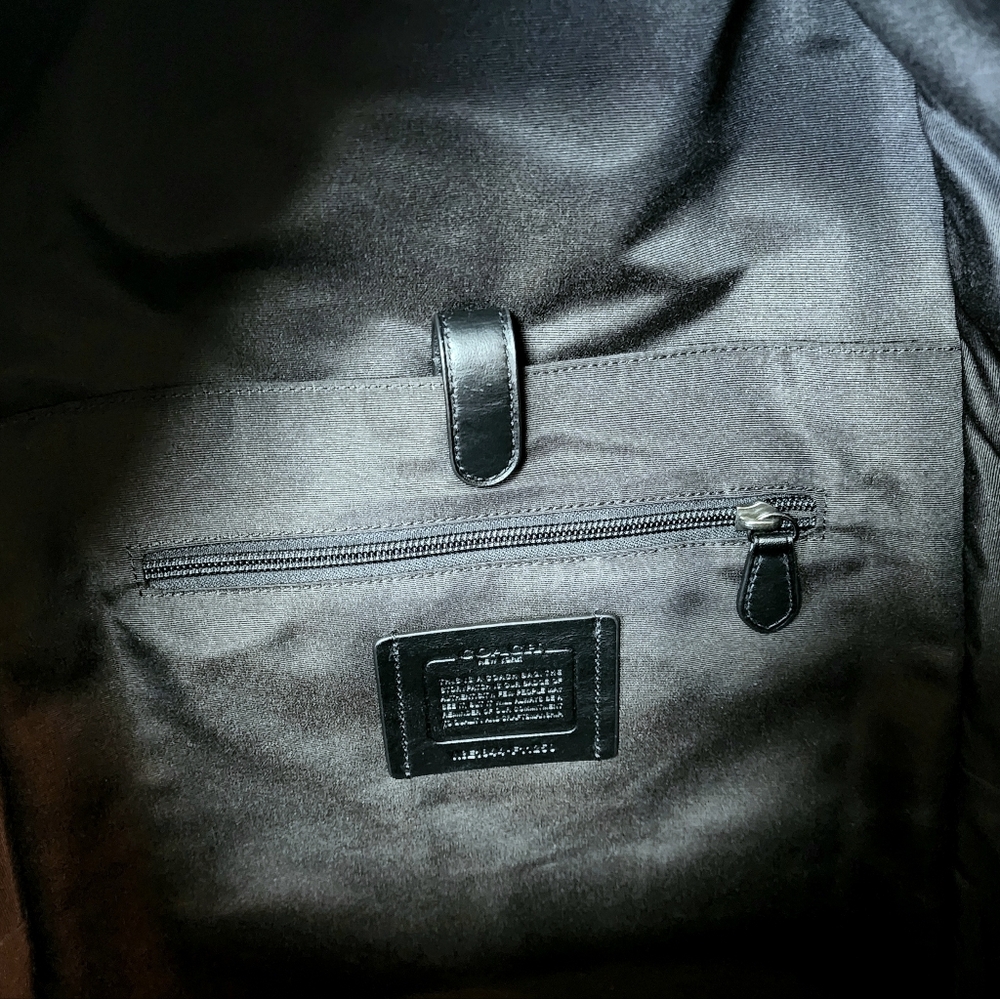 COACH Disney Dark Fairytale Black Leather Men's Backpack - Picture 8 of 9